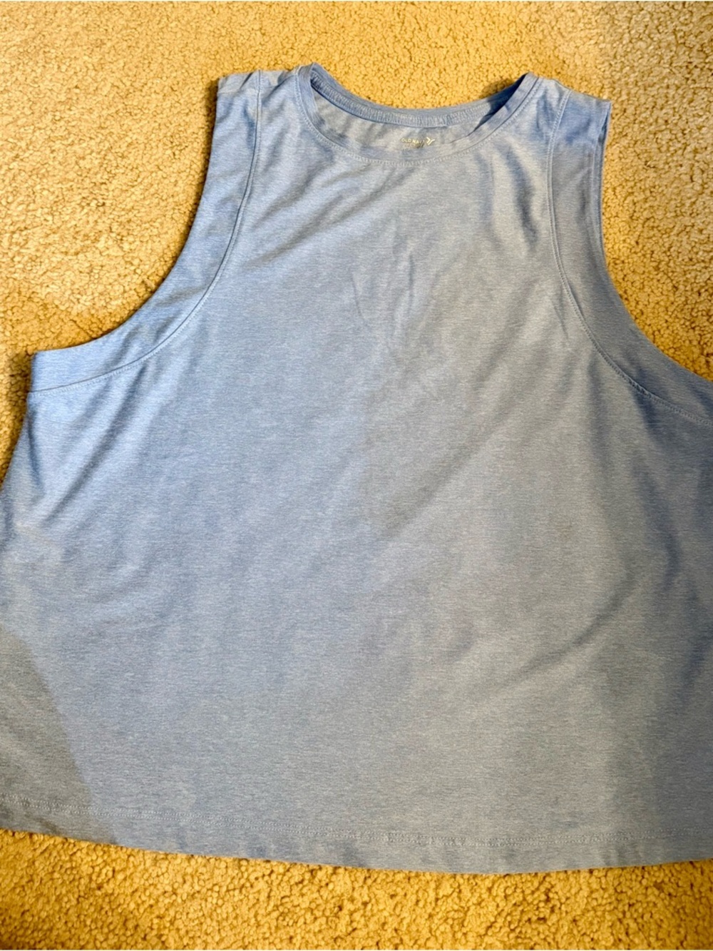 Old Navy Active Heathered Sky Blue Crew Neck Tank